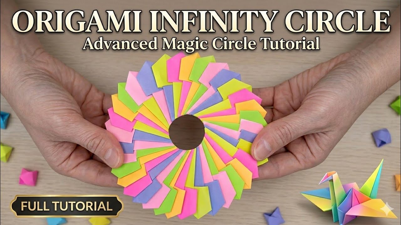 Origami Infinity Circle Tutorial | How to Make Magic Circle with Paper (Full Tutorial)