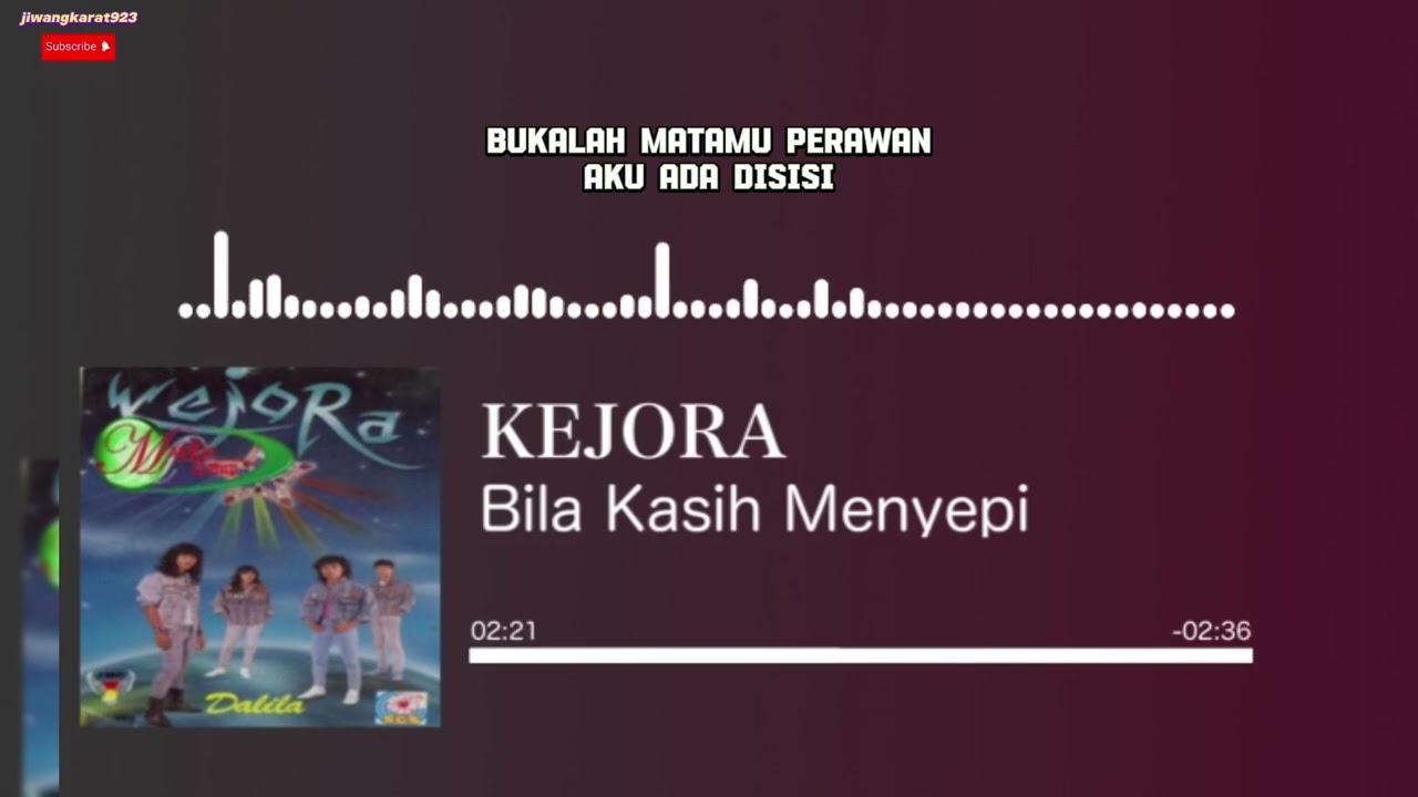 Kejora - Bila Kasih Menyepi Lirik