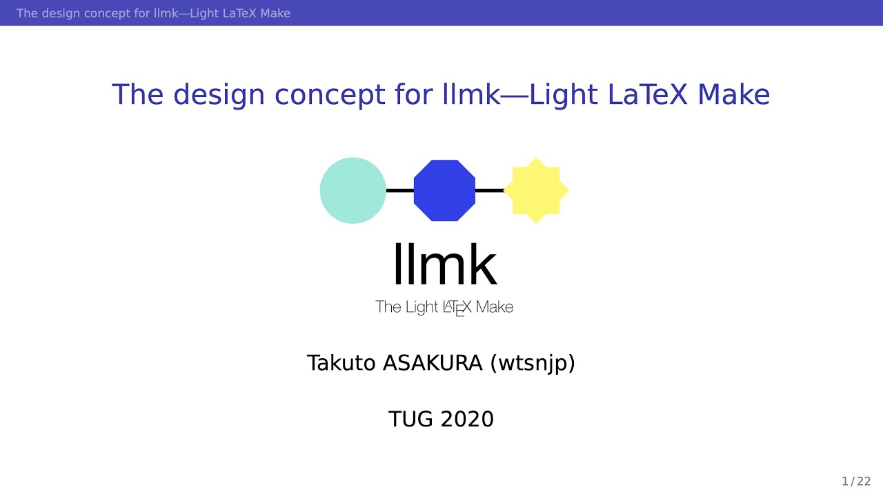 The Design Concept for llmk―Light LaTeX Make