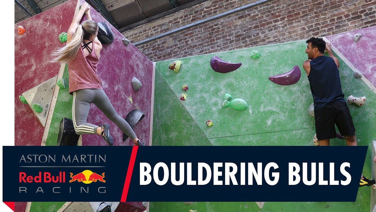 Rock climbing champ Shauna Coxsey takes Daniel Ricciardo Bouldering