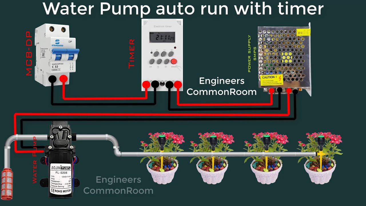 Water Pump Automatic Switch ON-OFF Diagram | Engineers CommonRoom ।Electrical Circuit Diagram