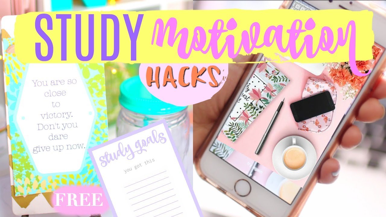 BEST STUDY MOTIVATION HACKS & FREE PRINTABLES | WANT TO STUDY!| #study #studywithme #studymotivation