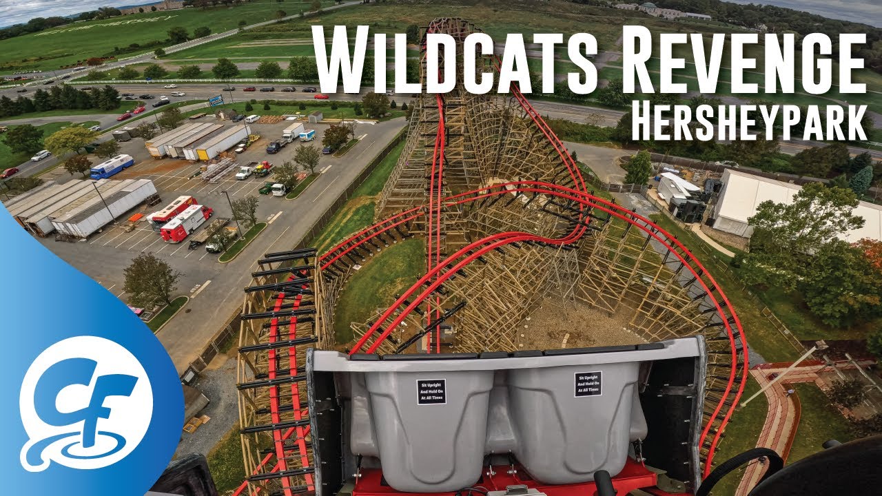 Wildcats Revenge back seat on-ride 5K POV @60fps Hersheypark