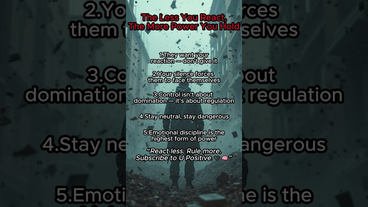 The Less You React, The More Power You Hold | Dark Psychology of Emotional Control