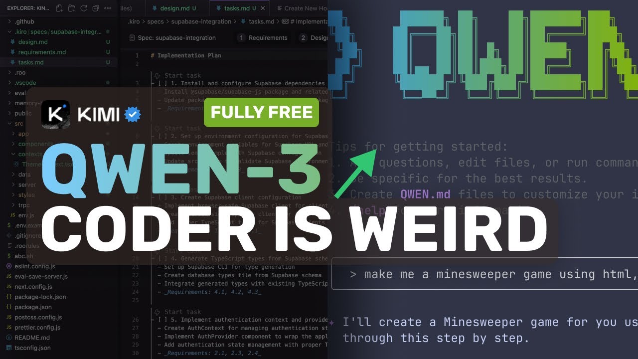 Qwen 3 Coder (480B Tested) + Free APIs + Qwen CLI,Cline,Roo: It's a Good Model but It's Kinda Weird.
