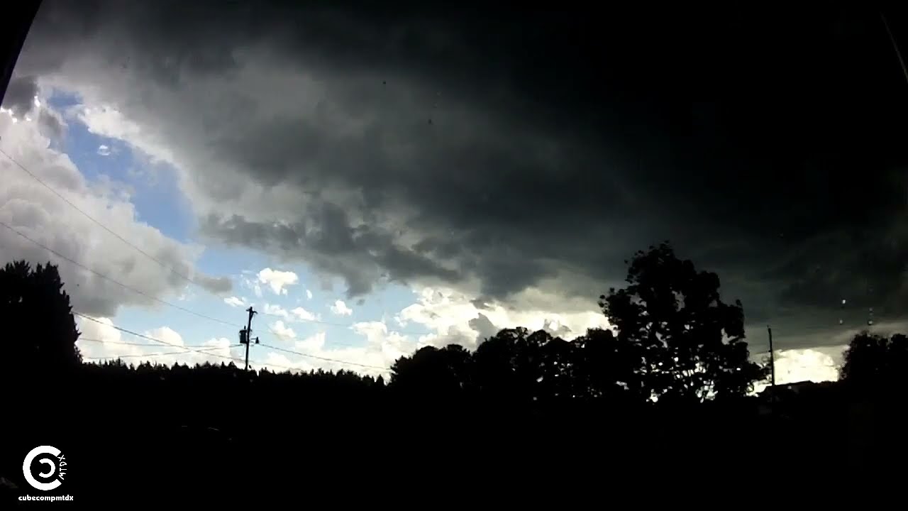 Strong thunderstorm with pea sized hail - 10-20-2023 (Indoor South)