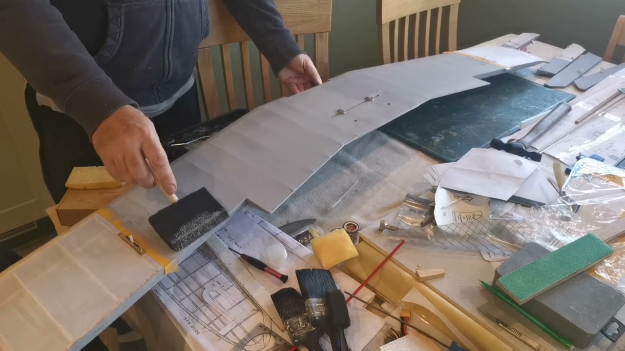 Using household paint on an RC model: Jungmeister build