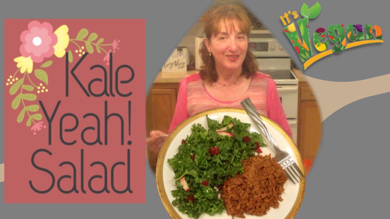Kale Yeah Salad with Miso Ginger Dressing