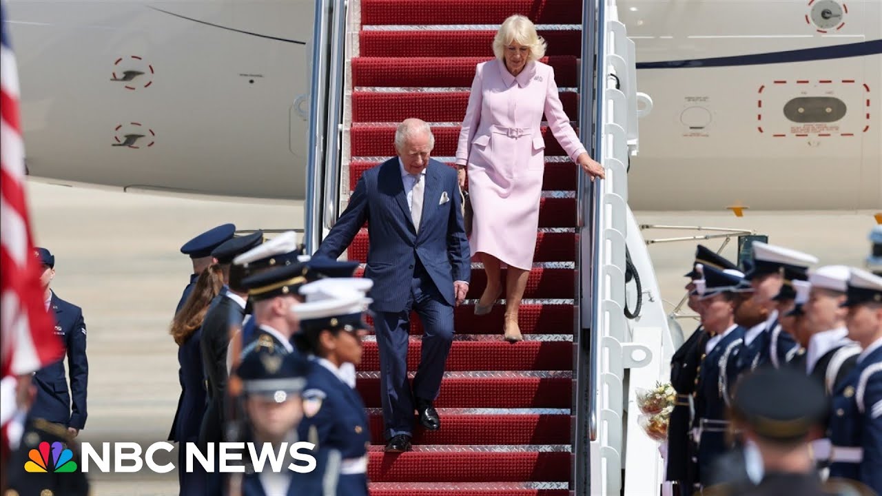 King Charles and Queen Camilla arrive at Joint Base Andrews for state visit