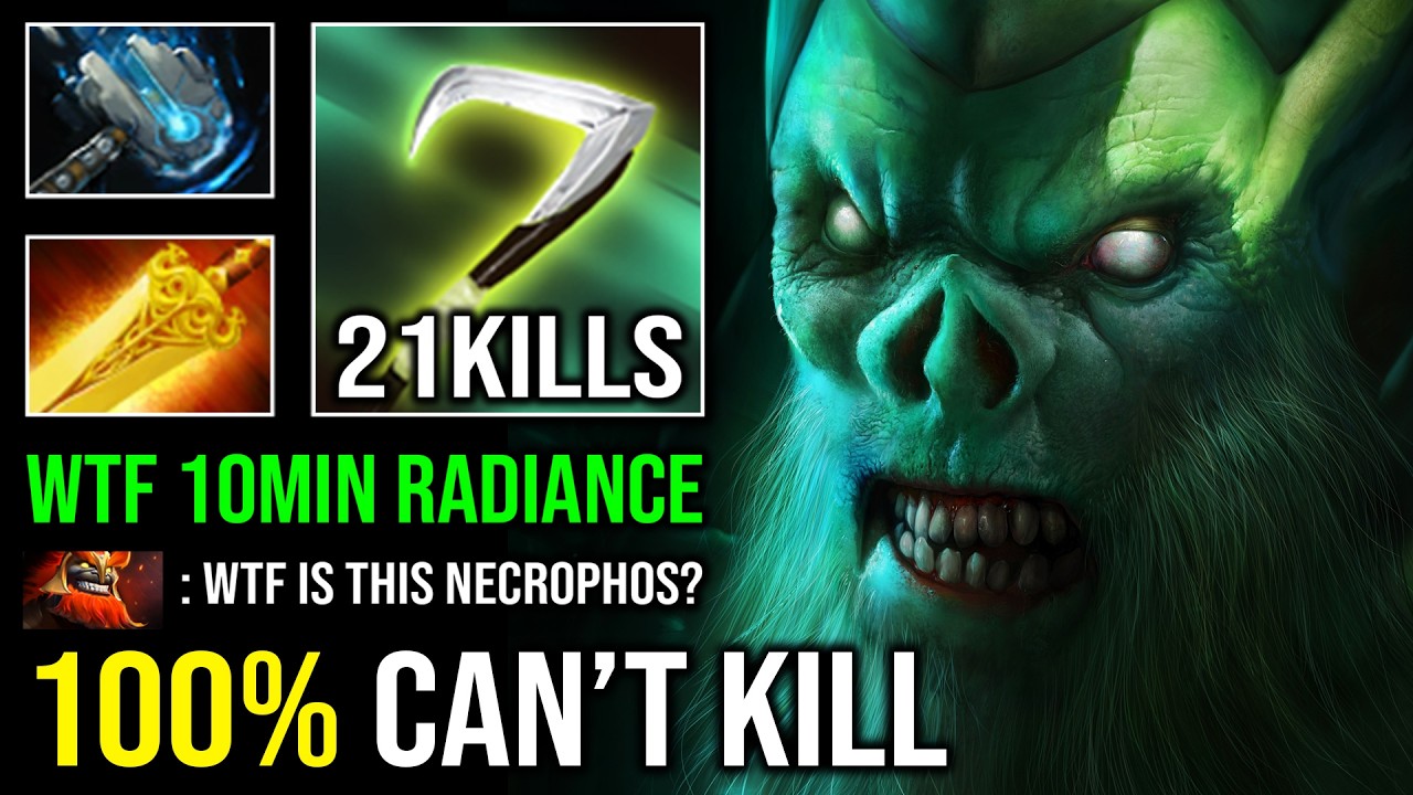 WTF 100% CAN'T KILL 10Min Radiance Unlimited Godlike Streak 22Min GG Necrophos Dota 2