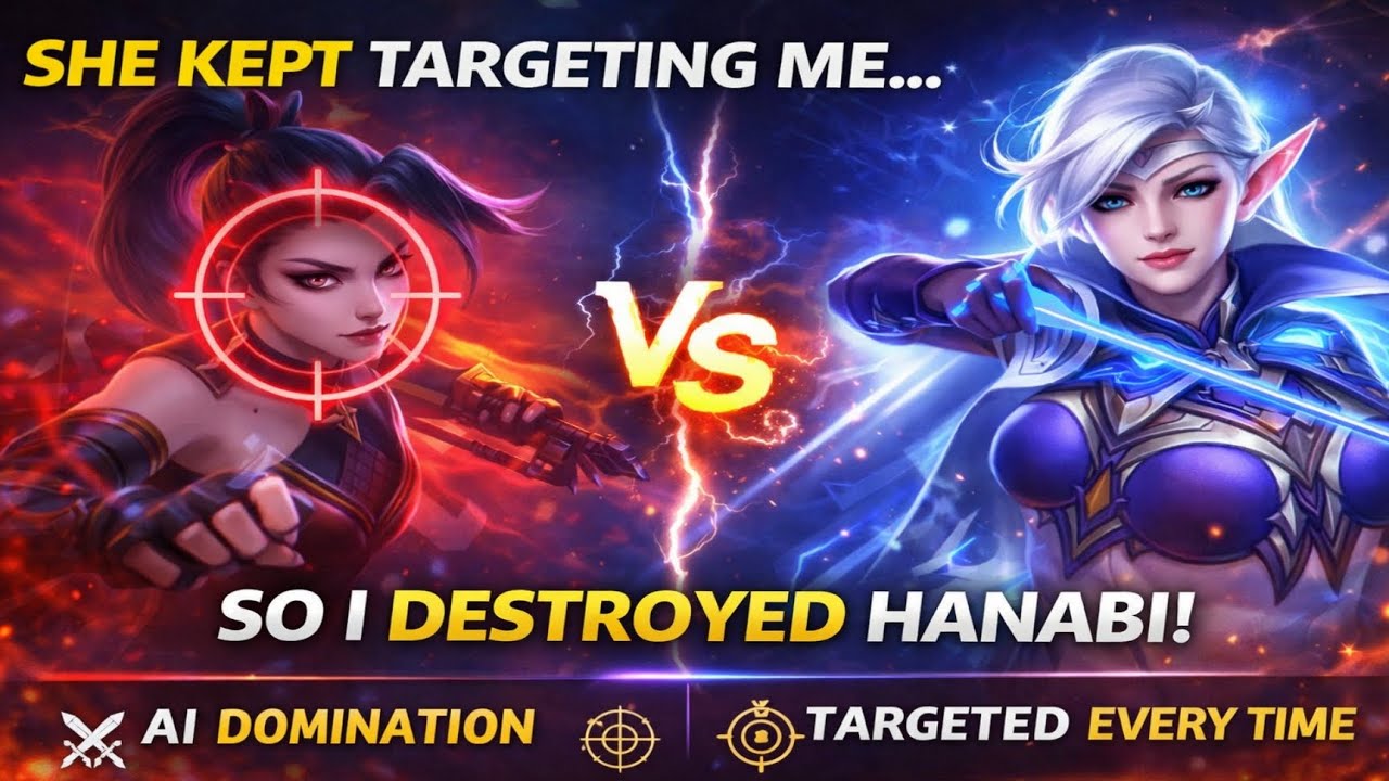 She Kept Targeting Me in AI Match… So I DESTROYED Hanabi! 😈🔥 | MLBB MVP Domination