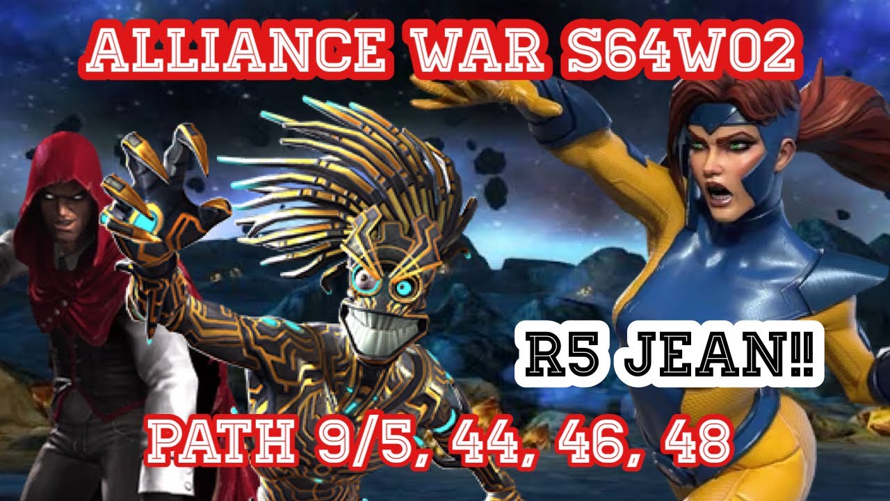 First R5 defense in war! R5 Jean! Alliance War S64W02 | MCOC