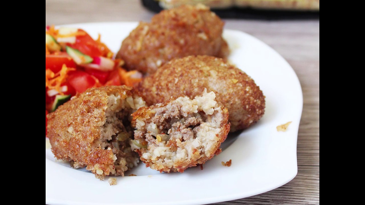 Kibbeh -  arabskie kulki mięsne z kaszą bulgur