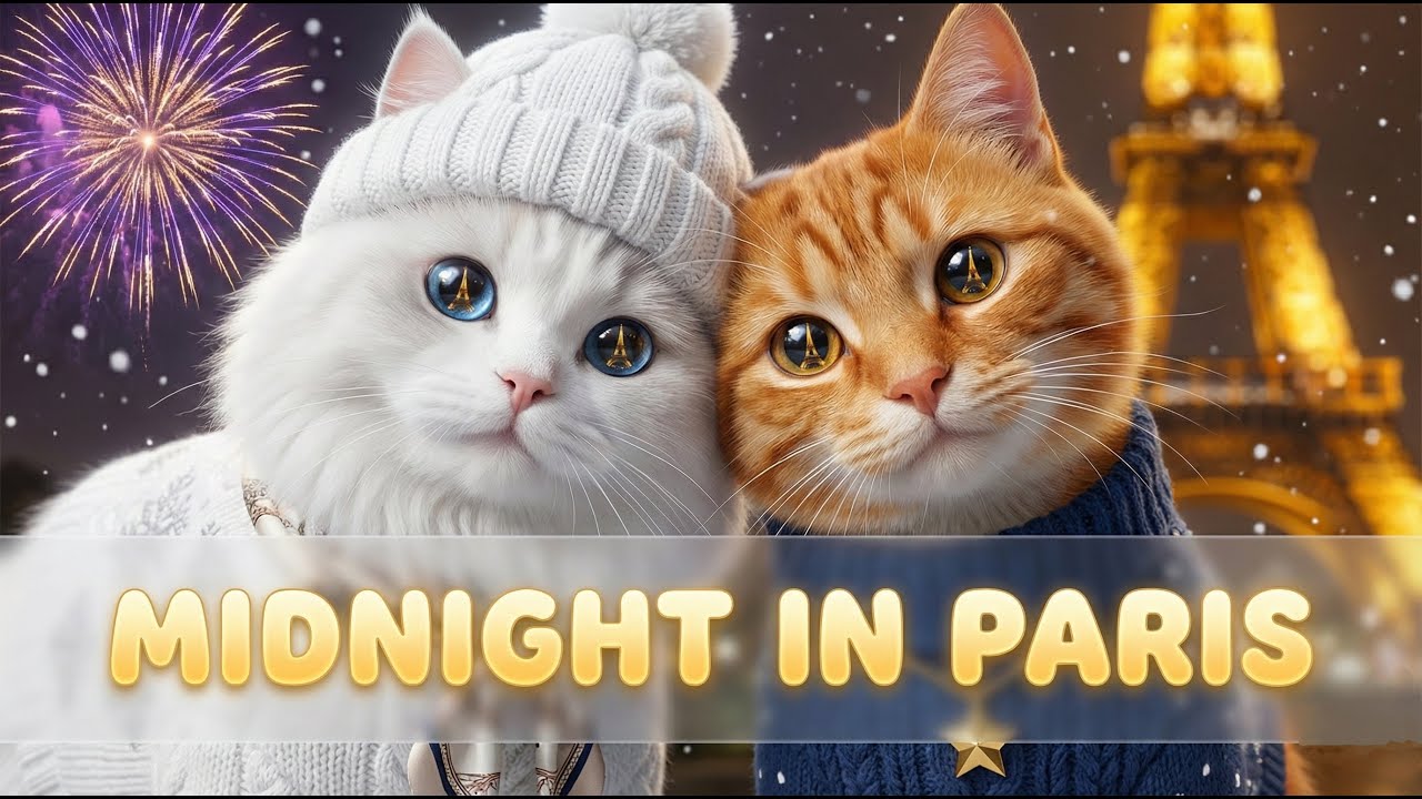 A Magical Midnight in Paris: Ragdoll & Tabby's New Year Adventure 🐱🗼