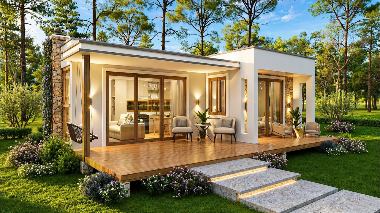 House with a View of Nature Beautiful 4x9 Meters | Casa com Vista Natural Lindo 4x9 metros