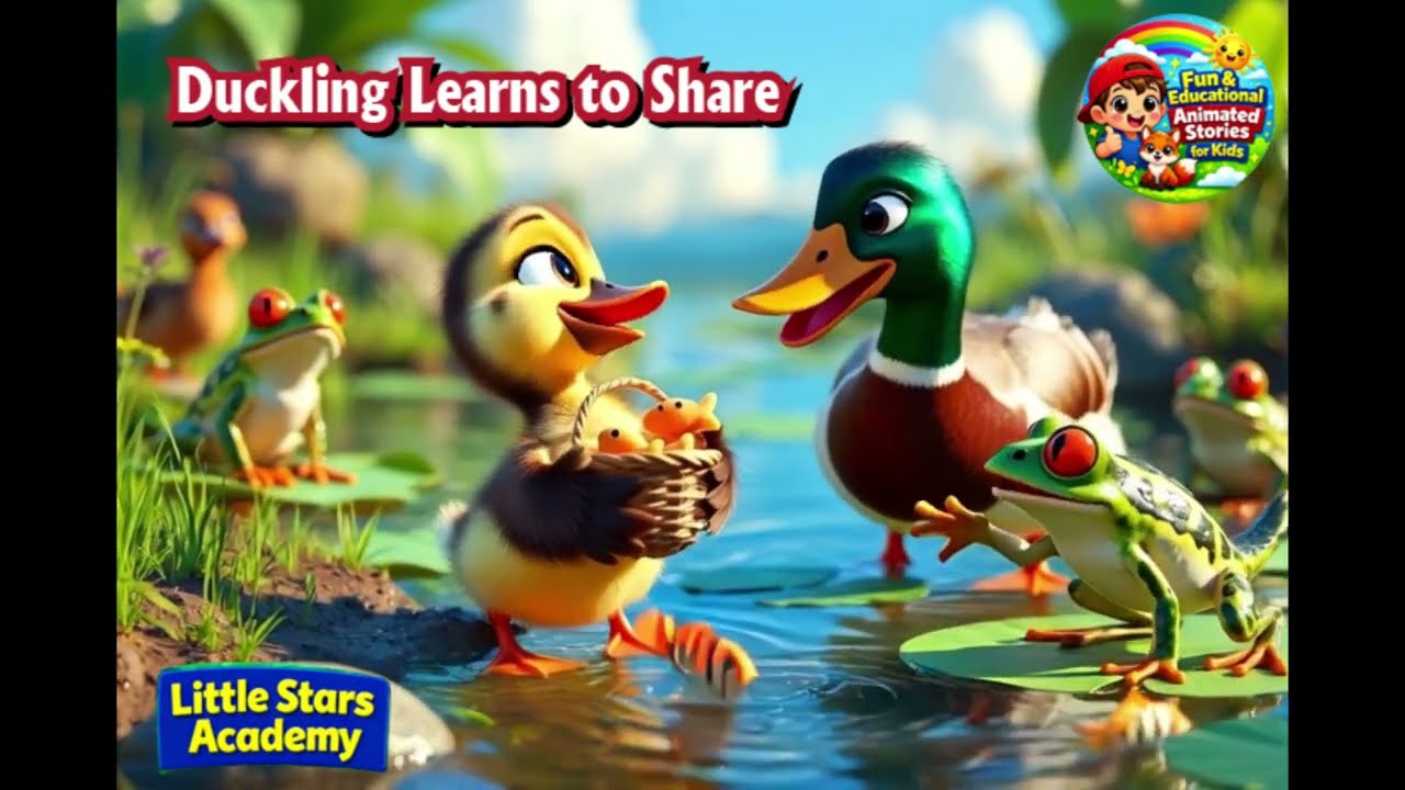 Duckling Learns to Share 🦆💛 | Cute Kids Cartoon
