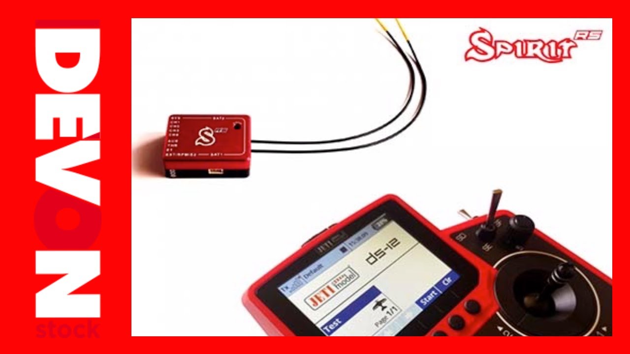 radiocomando JETI DUPLEX DS12 Flybarless Spirit RX Edition elicottero elettrico rc radiocomandato 3D