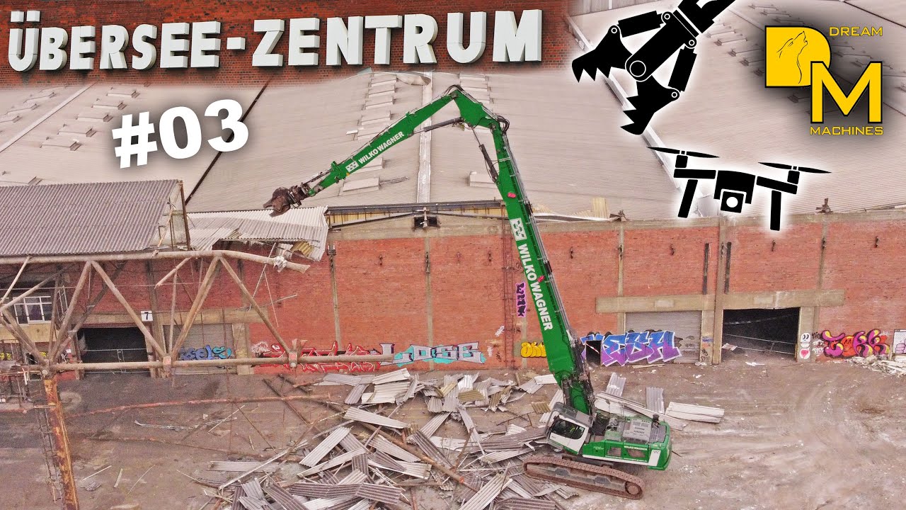 LIEBHERR 960 LONGFRONT BAGGER BAUSTELLE ABBRUCH ÜBERSEE-ZENTRUM HAMBURG HAFEN [3] DREAM MACHINES