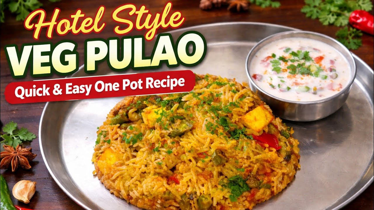 Hotel Style Veg Pulao | Quick & Easy One Pot Recipe @Cook with FoodTube