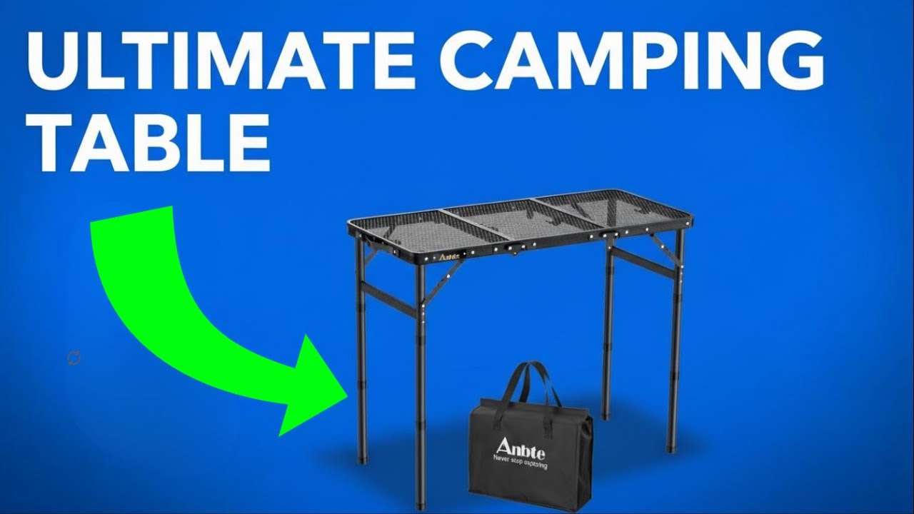 Anbte Camping Table &ndash; Adjustable, Foldable, Travel-Ready!