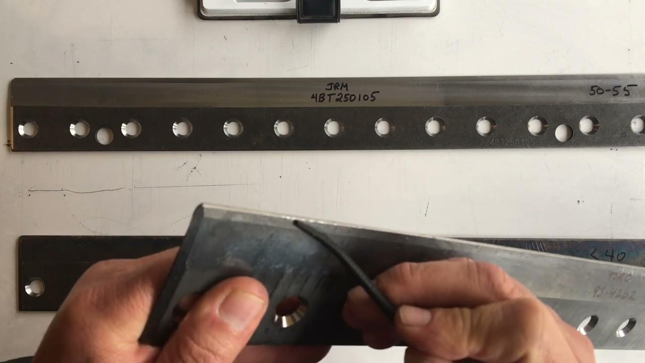 Comparing Bedknife Hardness 