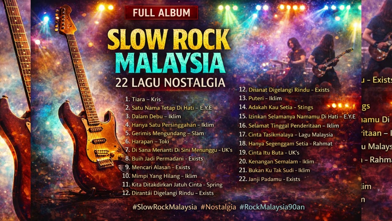 Rock Malaysia 90an Full Album 🎸 Lagu Slow Rock Malaysia