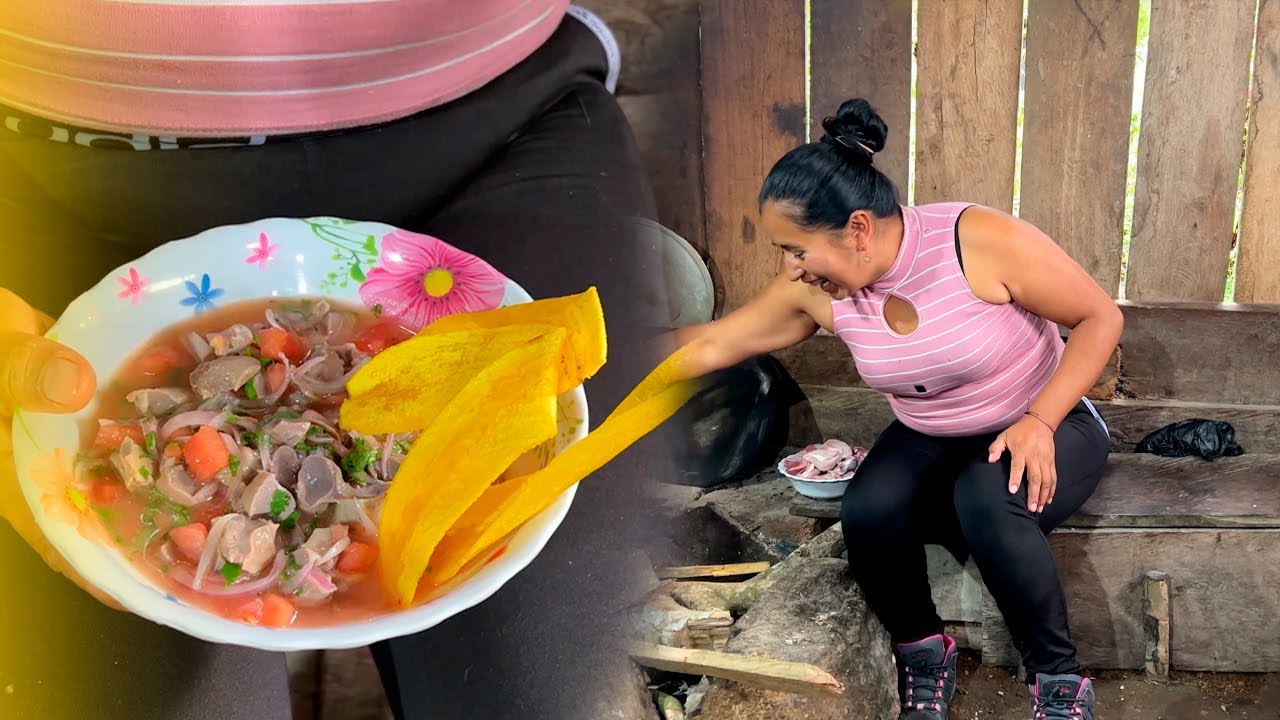Ceviche de molleja de pollo al estilo de Doña Viky