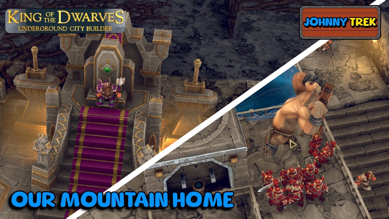 Строительство королевства гномов в горах | Демоверсия игры King of the Dwarves