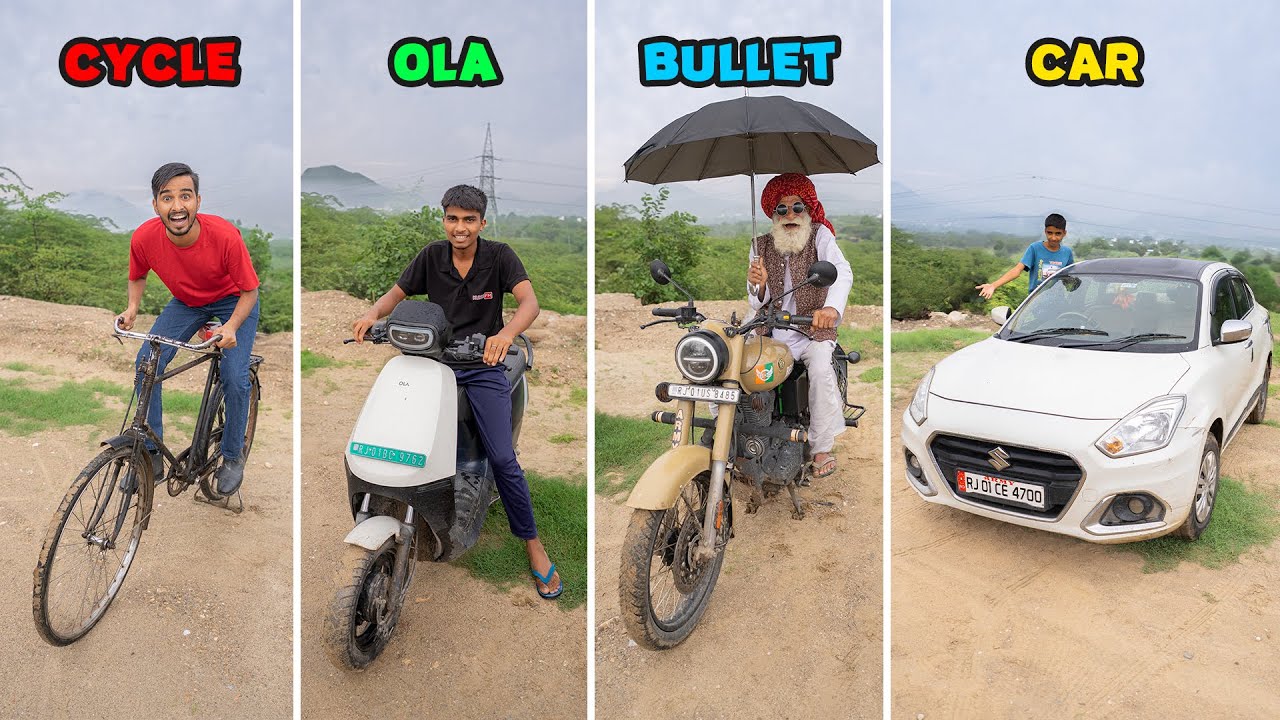 Cycle Vs Ola Vs Bullet Vs Car Camping Challenge - Who Will Win?