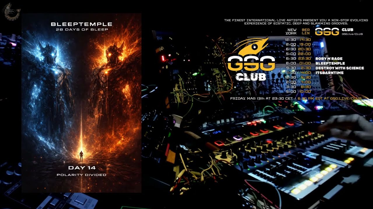GSG Club x 28 Days of Bleep - Day 14 - Live Hypnotic Techno - Improvised - Modular