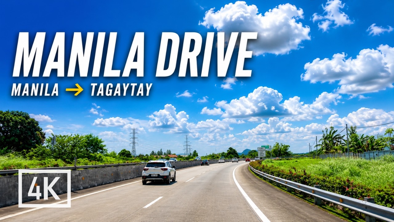 4K Driving Philippines 🇵🇭｜Manila to Tagaytay｜Daytime Drive｜Light Traffic