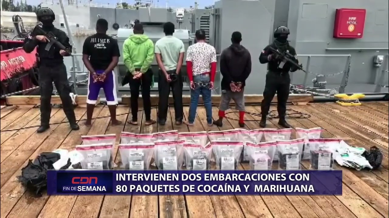 Intervienen dos embarcaciones con 80 paquetes de cocaína y marihuana