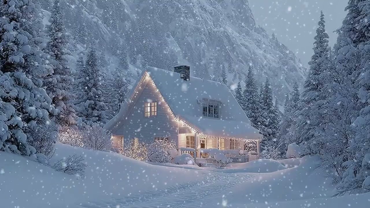 Snowstorm Night Deep in the Mountains — 4K Blizzard Ambience & Wind for Sleep