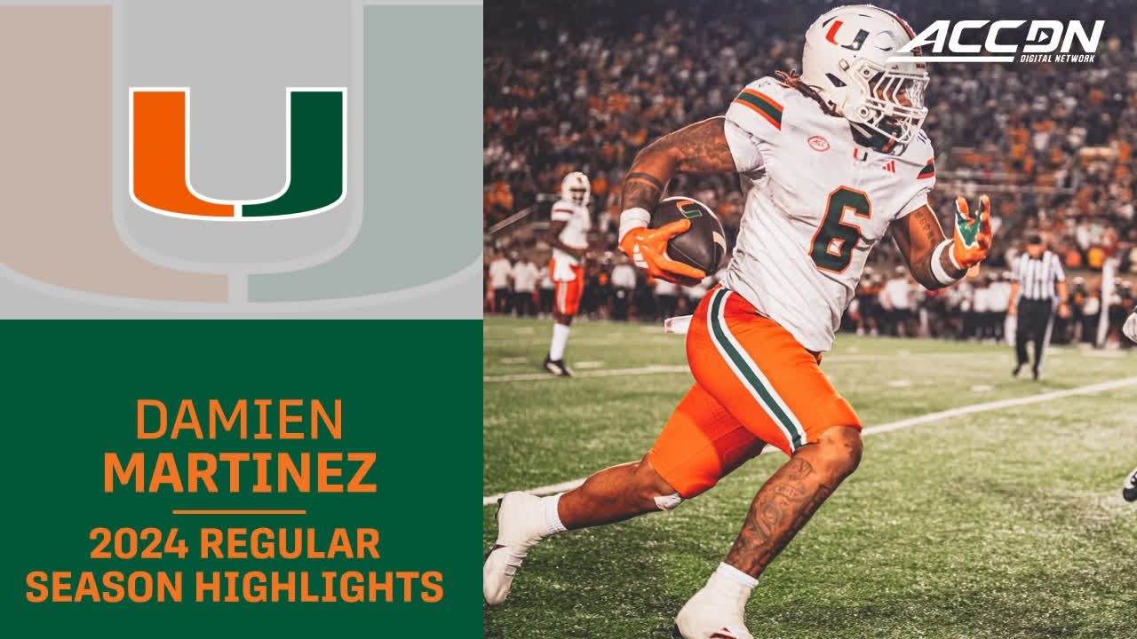 Damien Martinez 2024 Regular Season Highlights | Miami Running Back