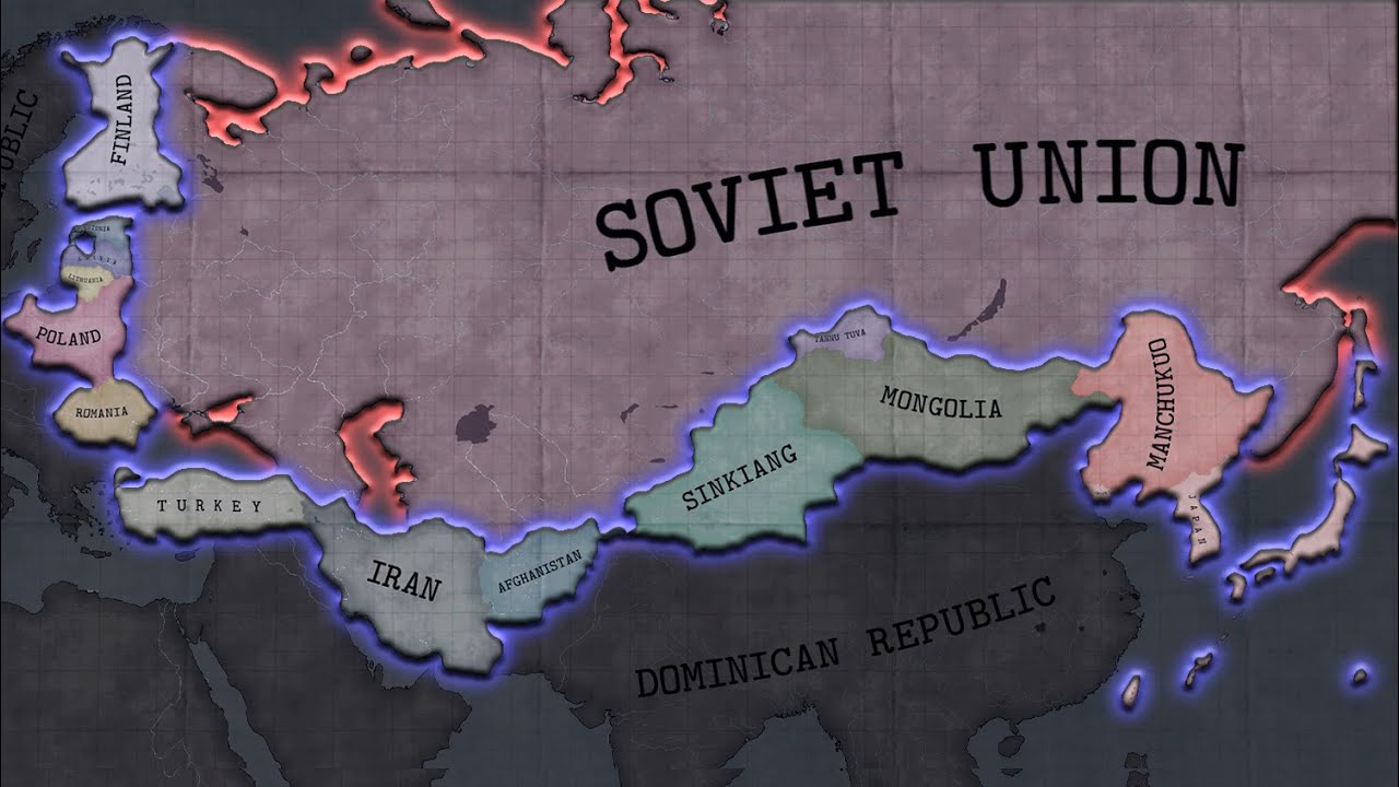 Soviet Union Vs Neighbours (1936) - Hoi4 Timelapse