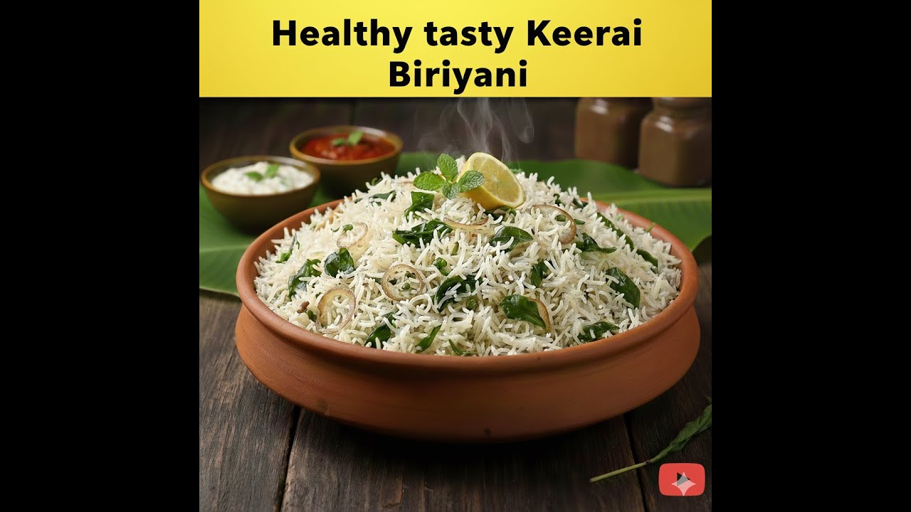 Keerai Biryani Recipe | Amaranth Leaves & Methi Leaves Biryani | Easy Lunch Recipe