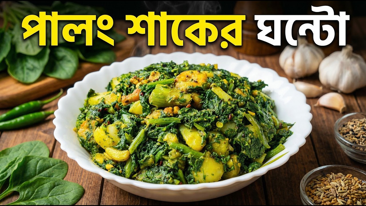 শুধু পাঁচফোড়ন দিয়ে এমন স্বদিষ্ট খাবার সবার মন জয় করবেই পালং শাকের ঘণ্টো রেসিপি #viral #recipe 