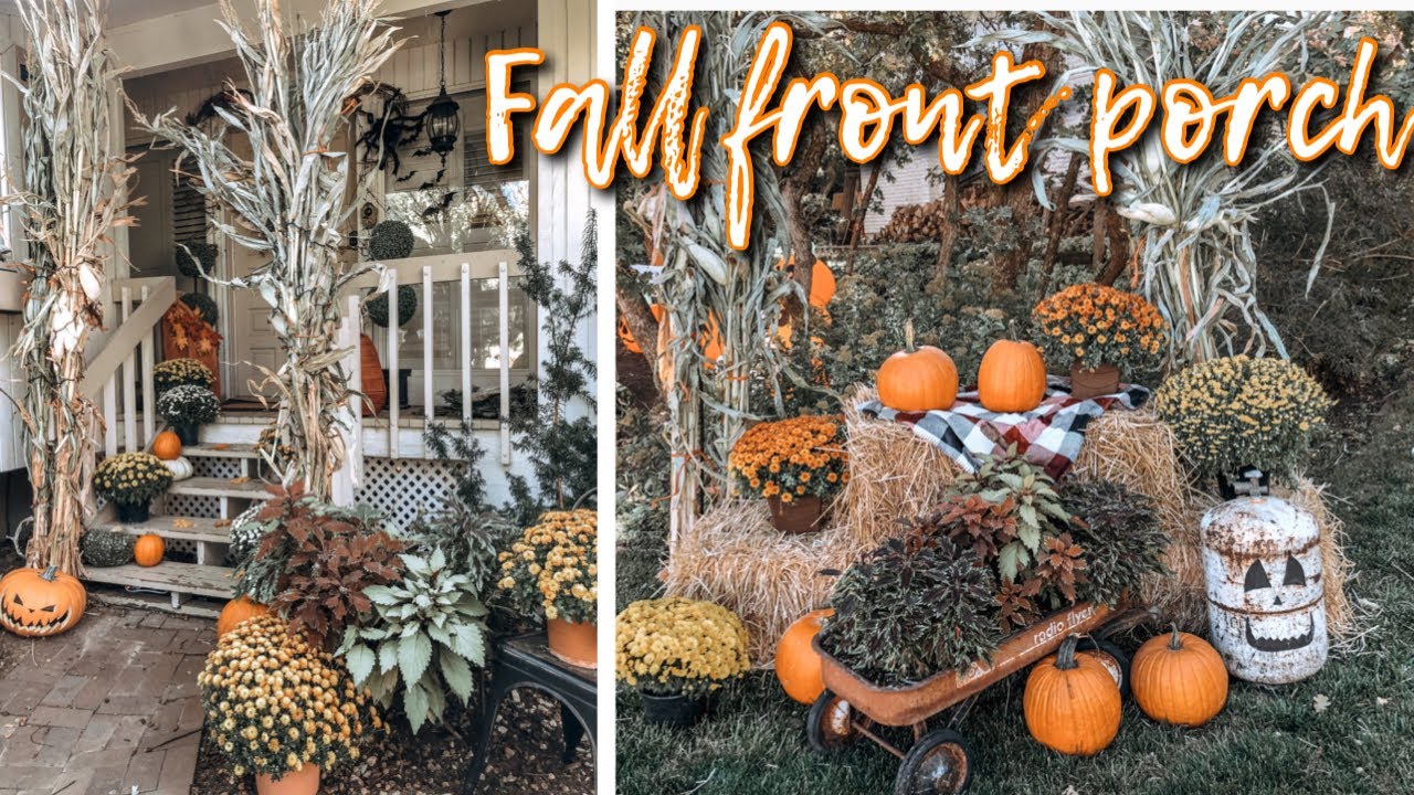 FALL PORCH DECORATE WITH ME 🍁
