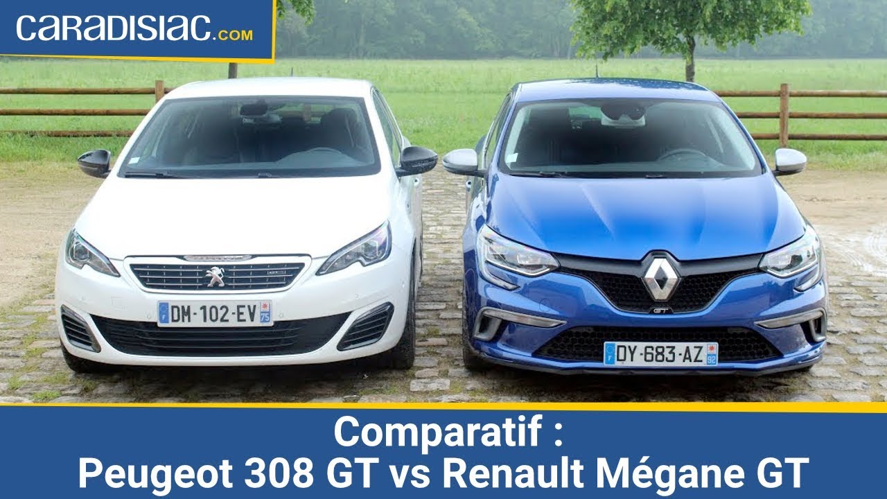 Comparatif 2016 – Peugeot 308 GT vs Renault Mégane GT  : derby attendu