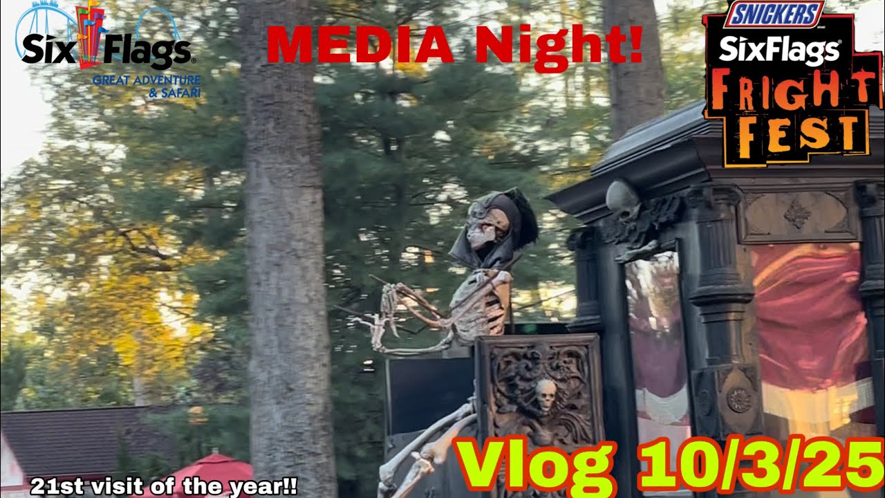 Fright Fest MEDIA NIGHT at Six Flags Great Adventure! | Vlog 10/3/25