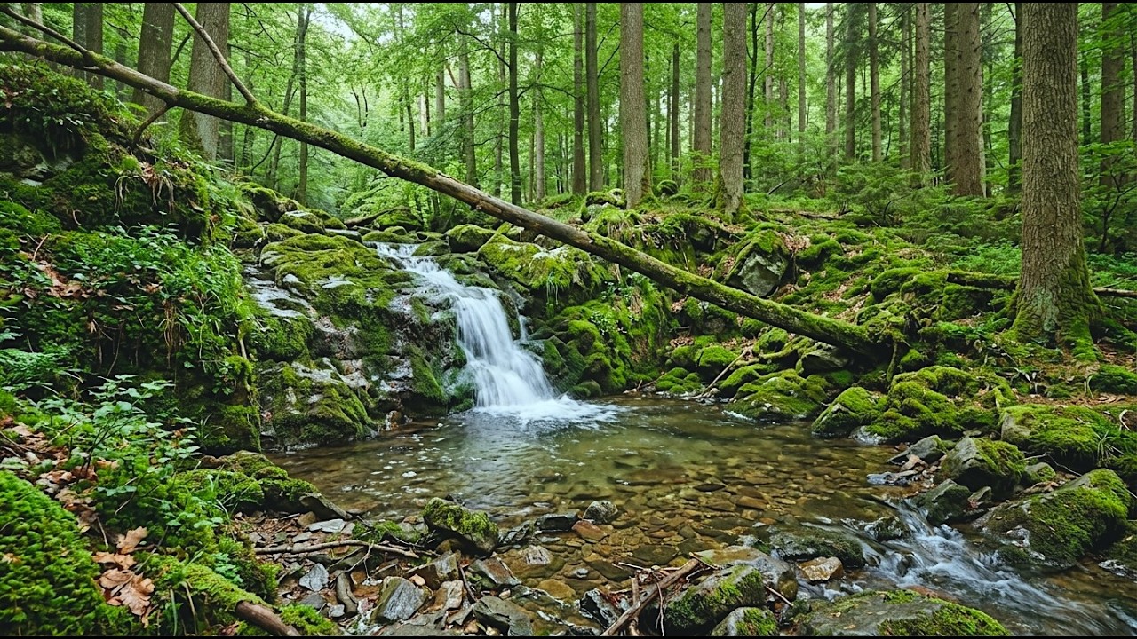 Peaceful Forest Ambience: Soft Birdsong & Gentle River Flow