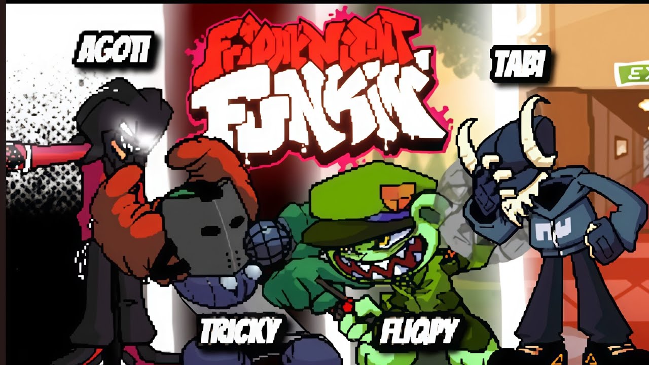 The Blaster, 2021 Reupload - AGOTI vs Fliqpy vs Tabi vs Tricky Remake Friday Night Funkin Mashup