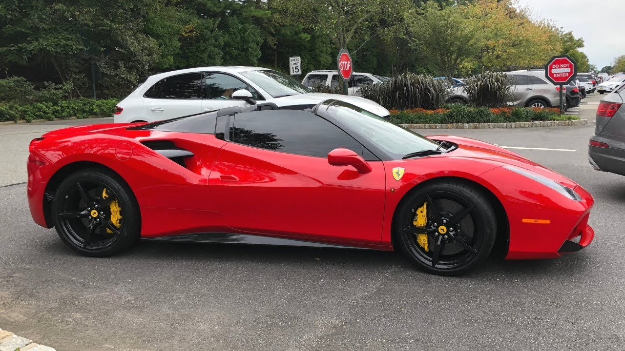 Supercars Arriving & Leaving the Americana Manhasset Concours d'Elegance!