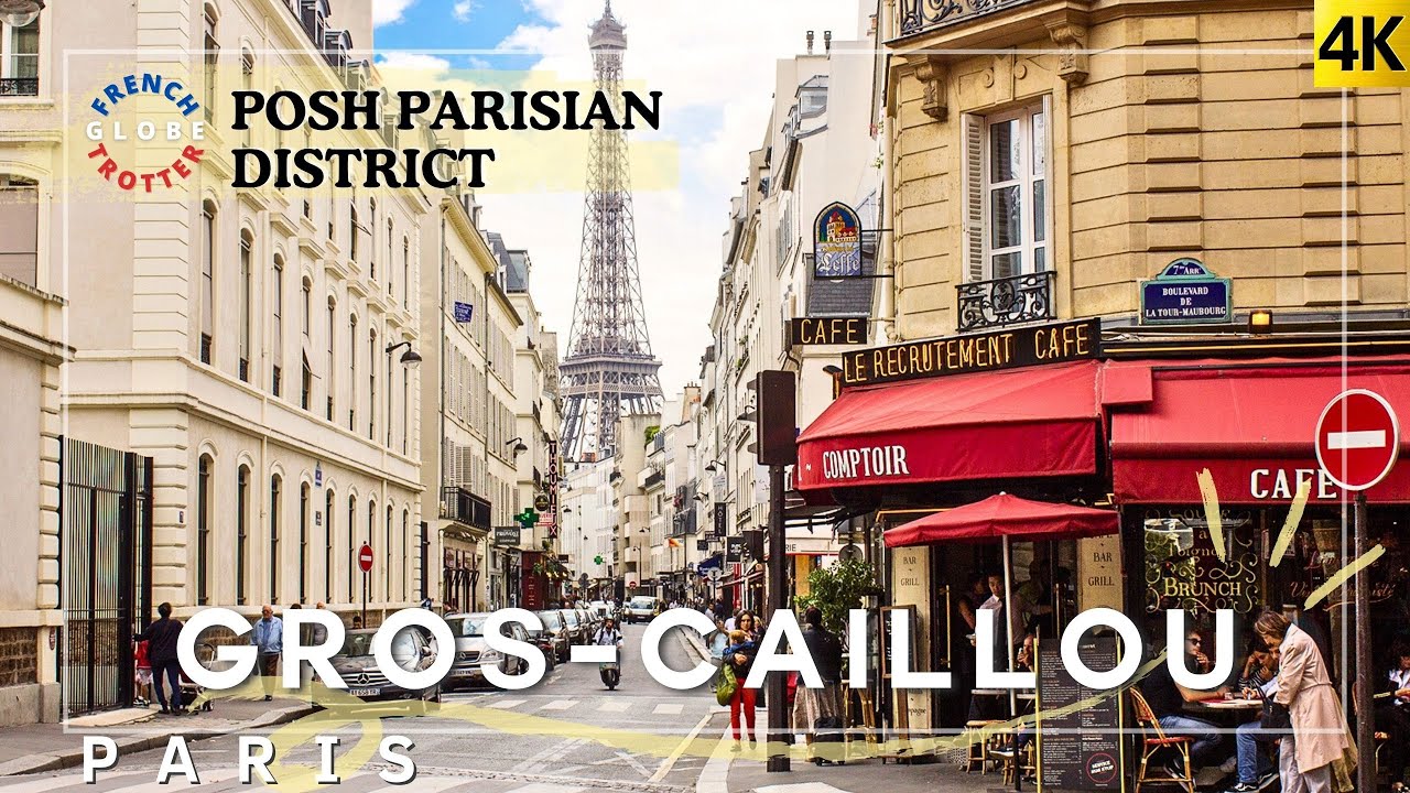 Rich Neighborhood in Paris France 🇫🇷 7th Arrondissement 4K Walking Tour Gros-Caillou ➜ Eiffel Tower