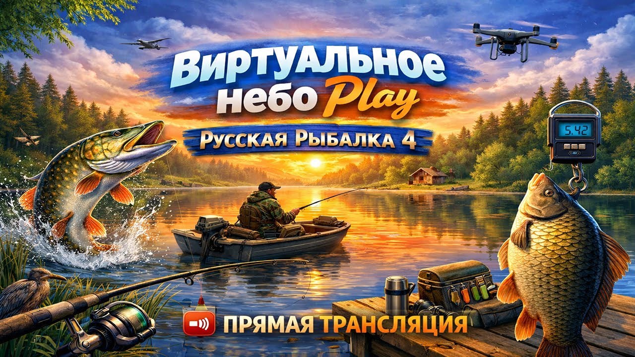 🟢СТРИМ/Русская рыбалка 4/Ростём в уровне!