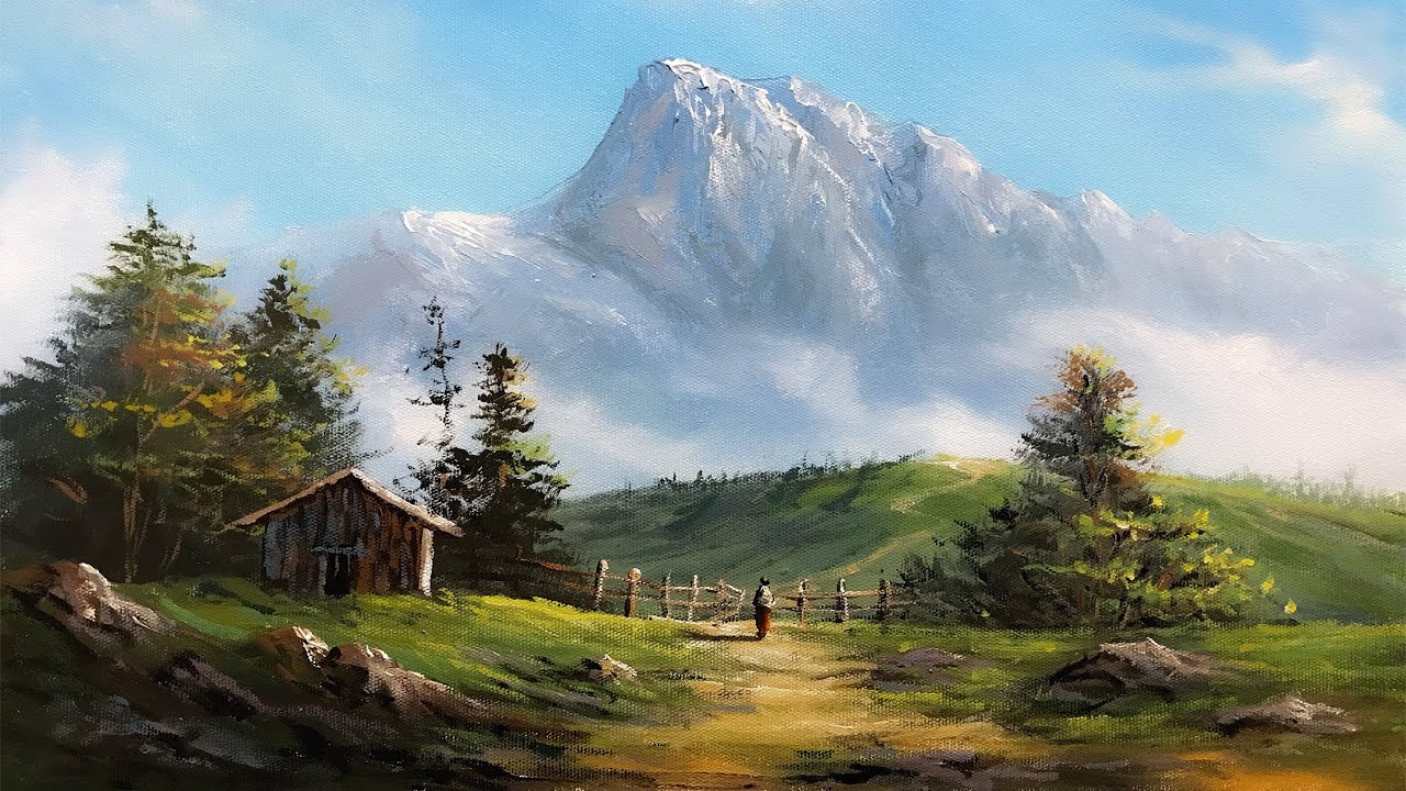 Easy Landscape Painting | Step By Step Painting Tutorial | How to Paint Landscape| Scenery Landscape