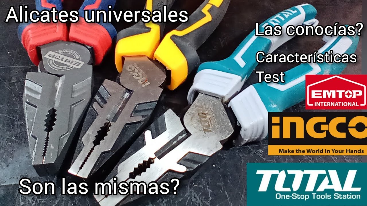 Alicates universales emtop total ingco. son iguales? testing  linesman pliers total ingco emtop