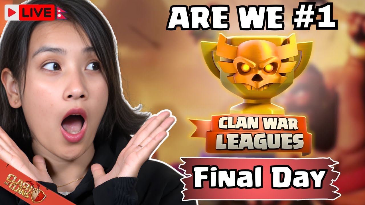 Clash of Clans LIVE 🔴 | CWL Final Day | Are We #1? | Intense War Attacks | With AlyyOn