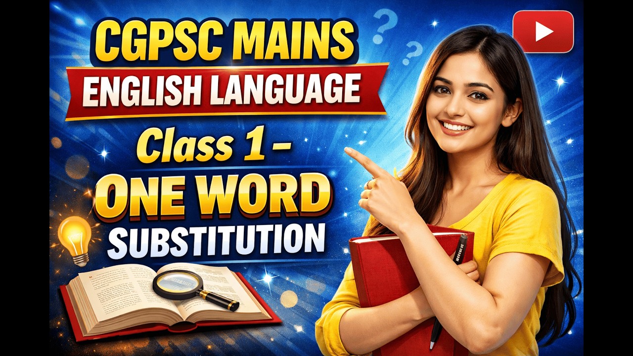 CGPSC Mains - English Language - One Word Substitution #CGPSC
