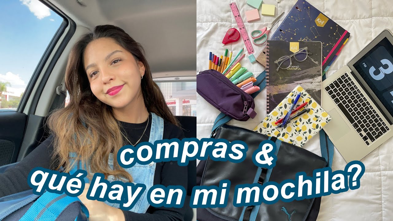 qué hay en mi mochila de la uni?🎒/ compras de regreso a clases -Nina